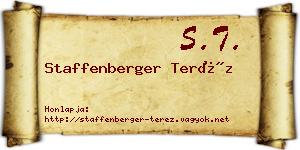 Staffenberger Teréz névjegykártya